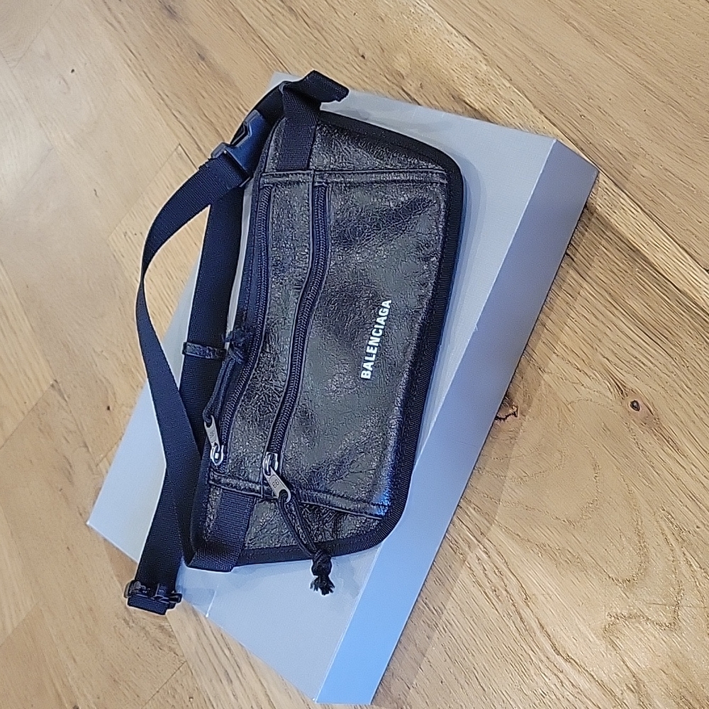 Balenciaga leather fanny pack/cross body